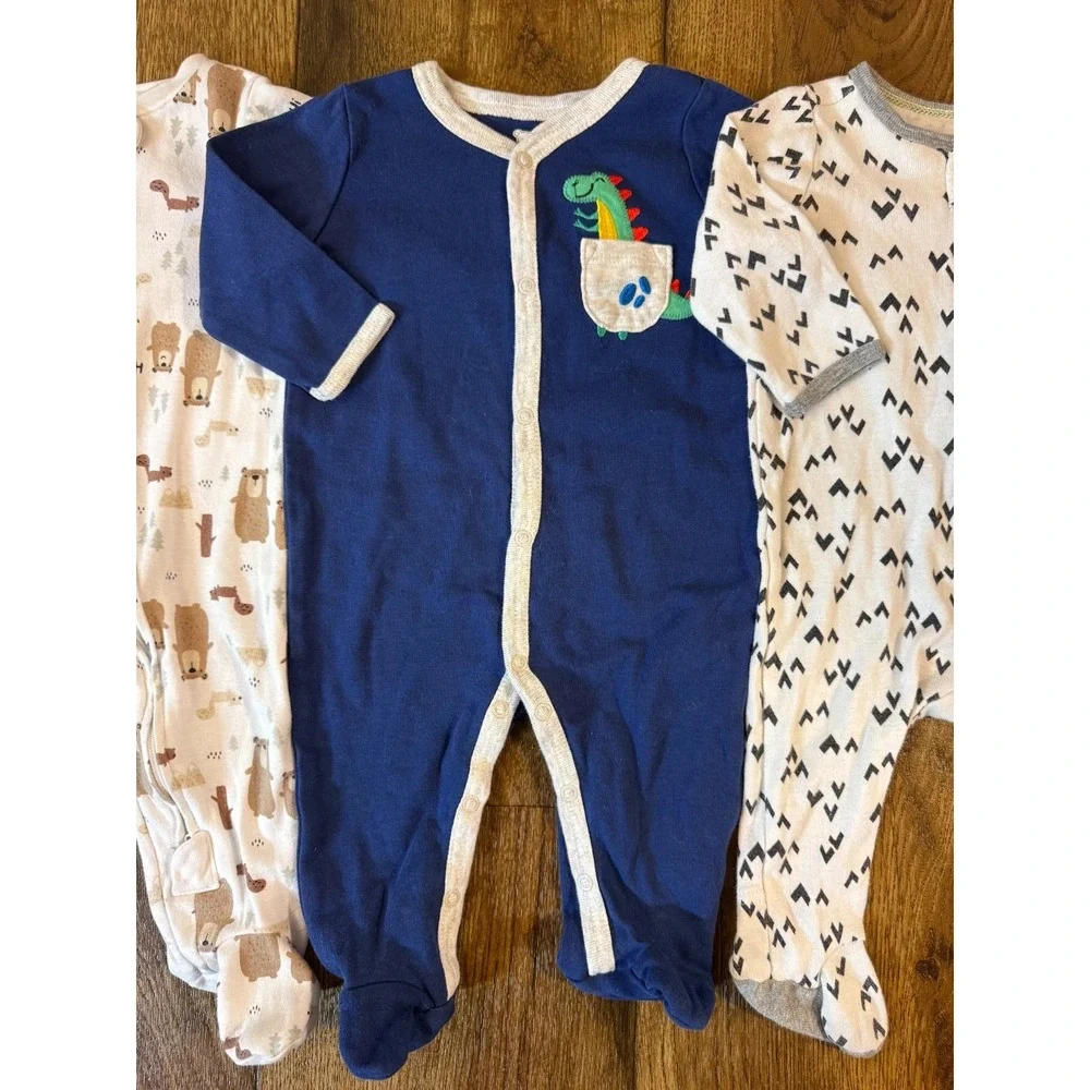 Baby Boy Sleepers Clothes 3/6 6 Months Lot Footies Bundle 1 Piece Outfits Pajama